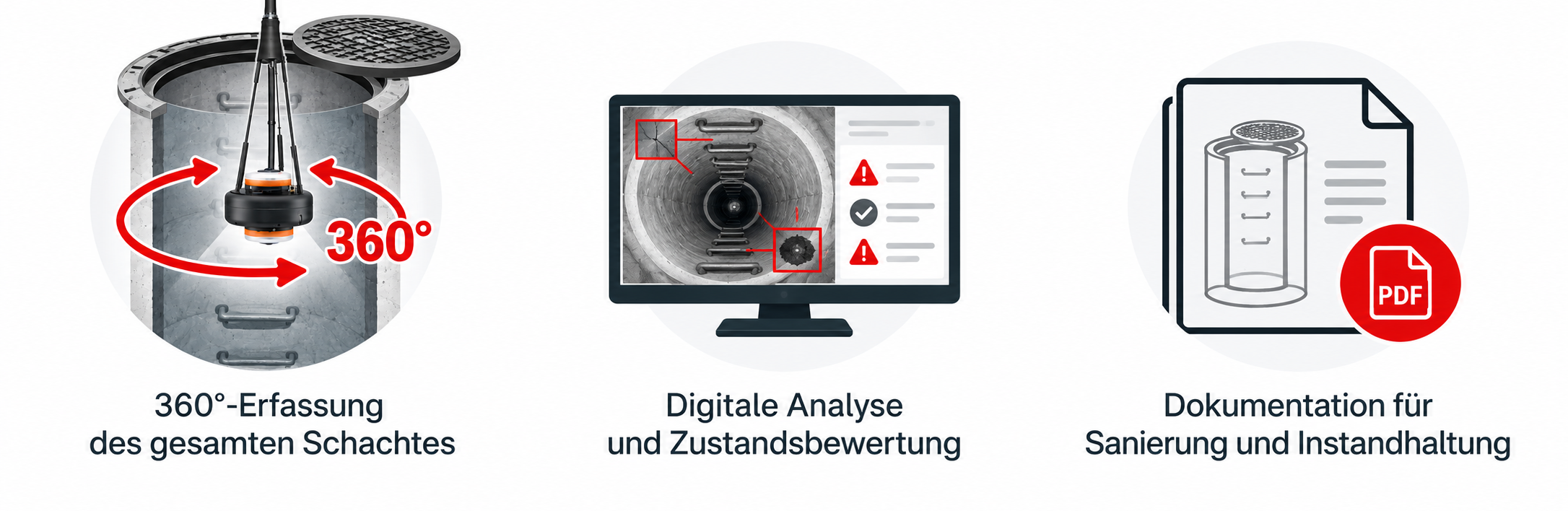 GEODOC Icons Ablauf Panoramo-Analyse Schächte
